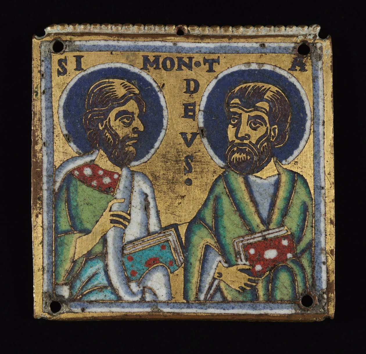 Plaquette: Simon en Thaddaeus, ca. 1160 door Mosan School