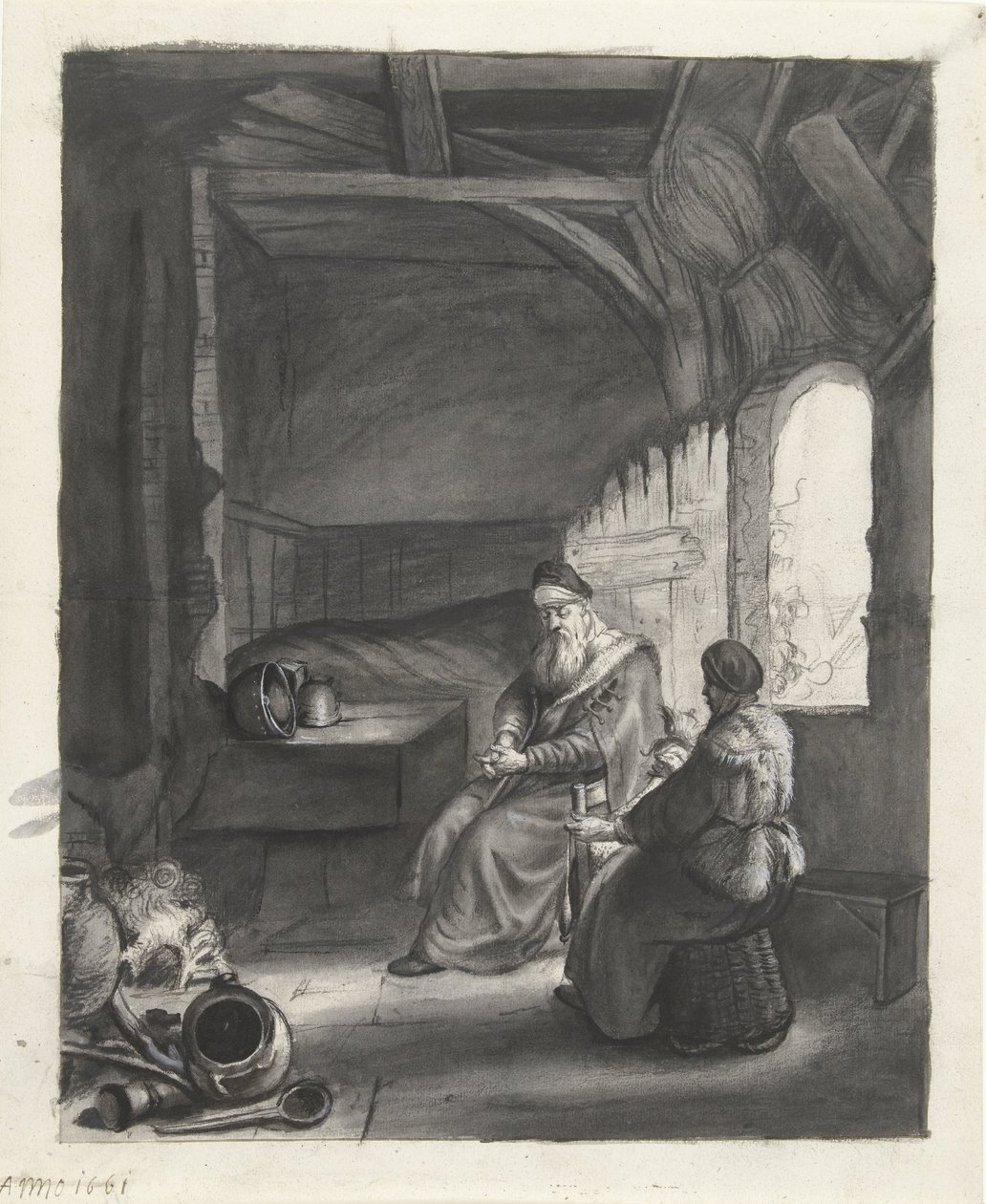 Tobit en Anna door Moses Ter Borch