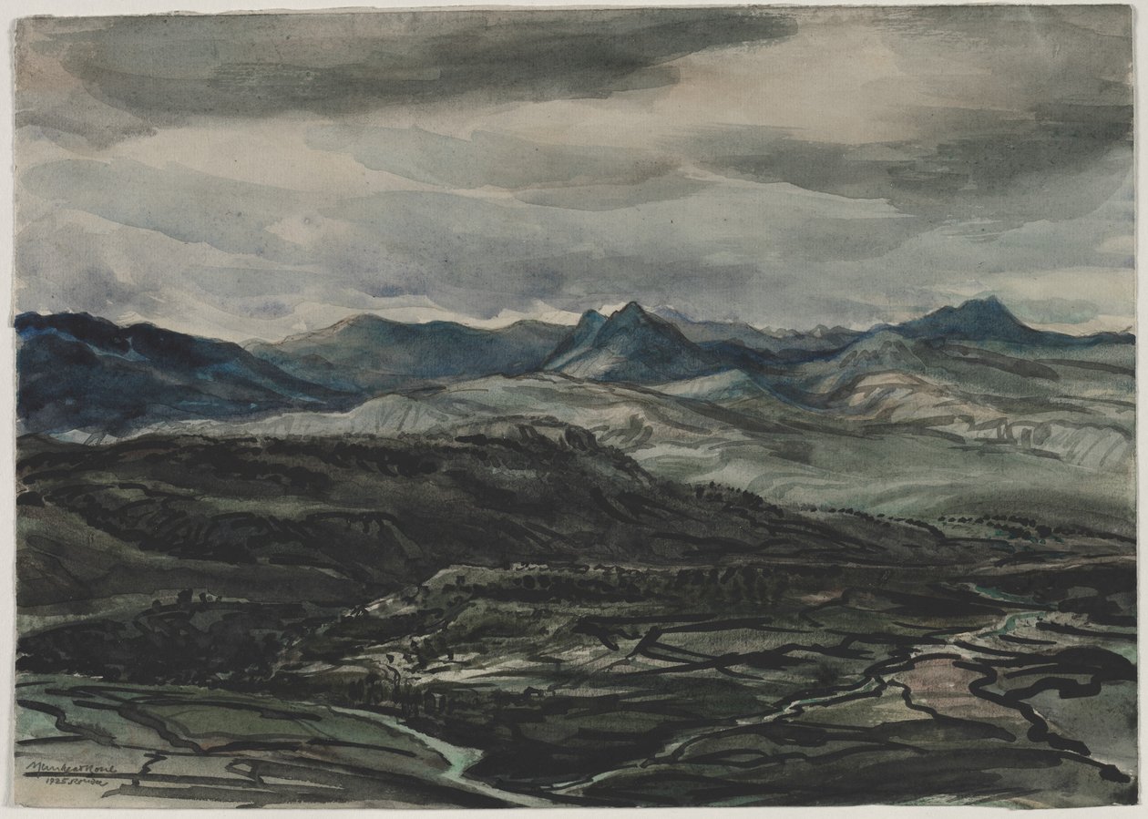Stormweer, Ronda, Spanje door Muirhead Bone