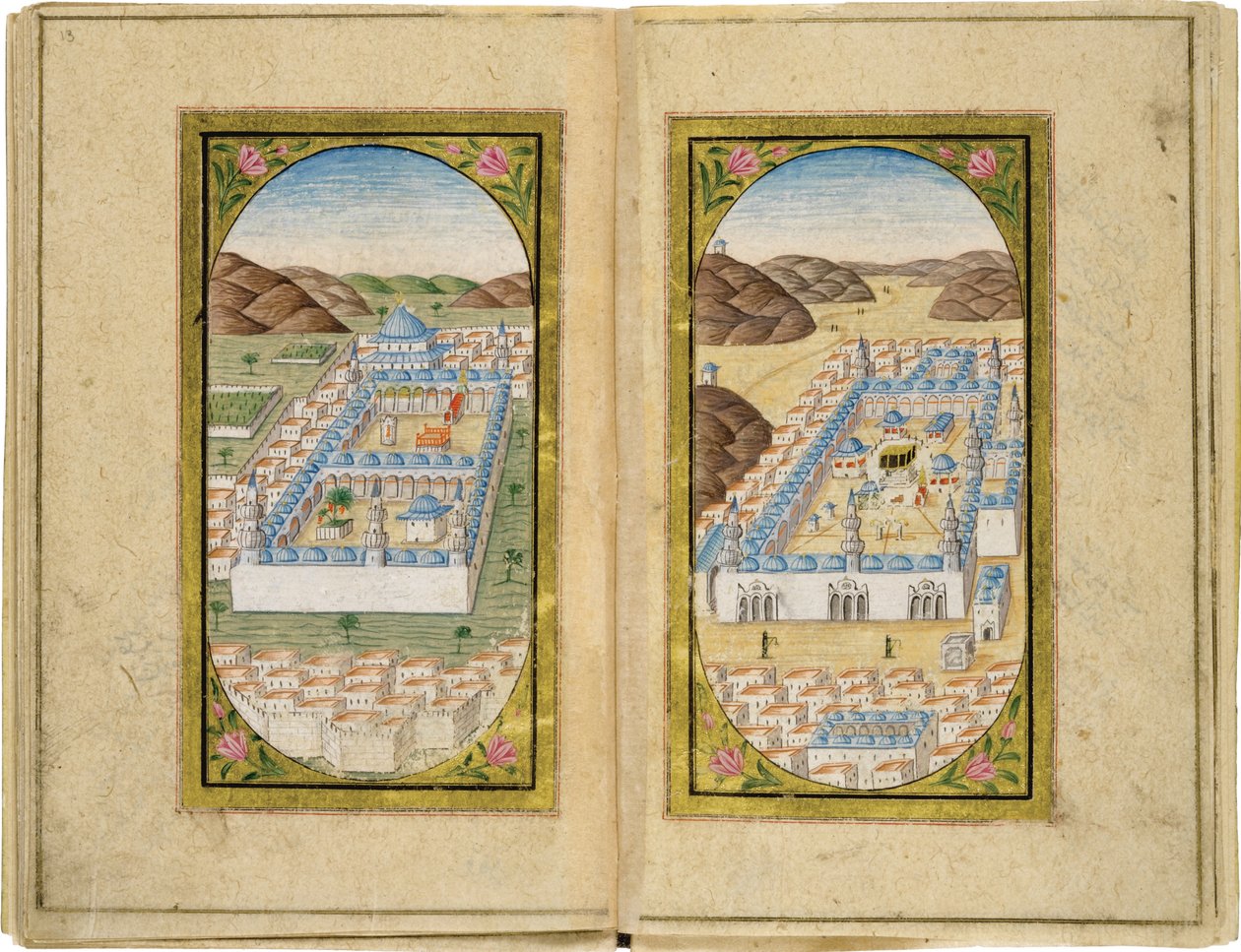 Al-Masjid al-Nabawi en Masjid al-Haram, 1783 door Mustafa Halimi