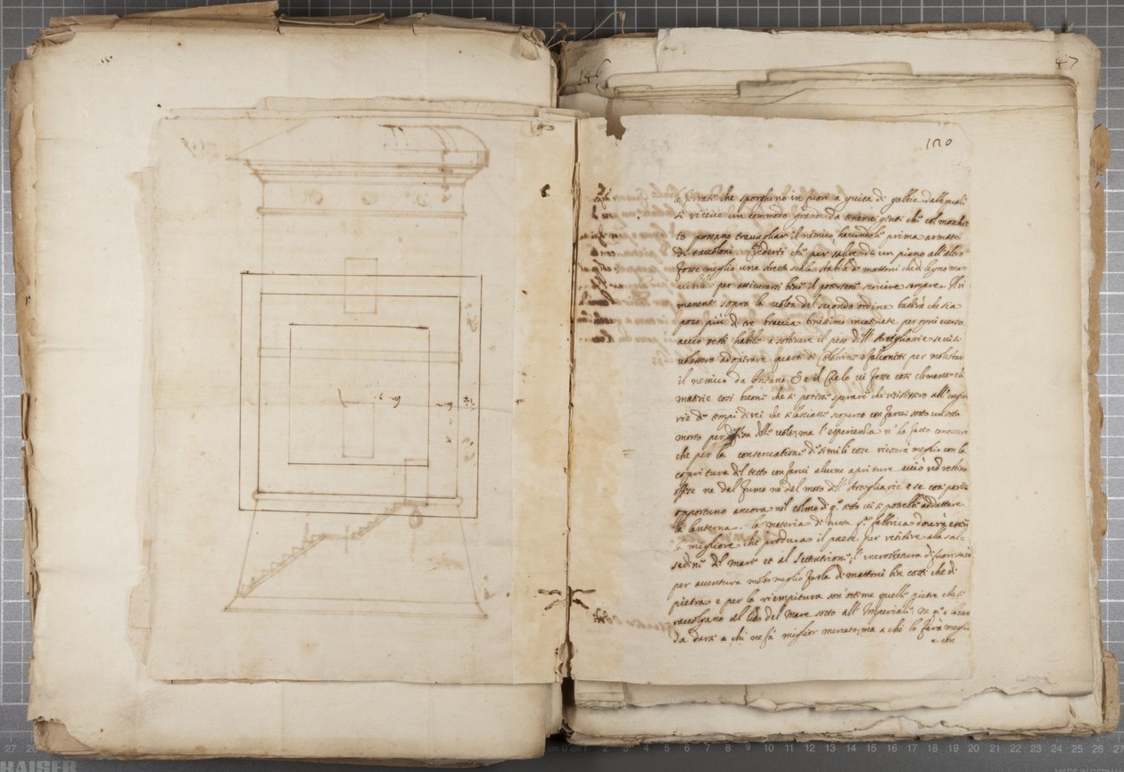 Portfolio van tekeningen door Mutio Oddi van Urbino en anderen, p120, ca. 1635-40 door Muzio Oddi