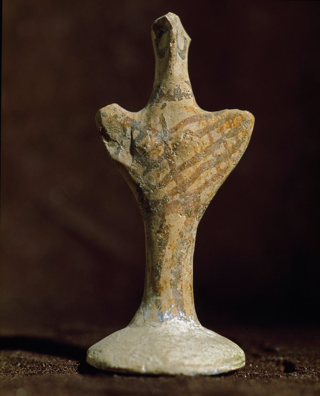 Myceense kunst: terracotta idool uit Scoglio del Tonno (Punta Tonno, Taranto) in Italië. Bronstijd, 2000 v.Chr. door Mycenaean Mycenaean