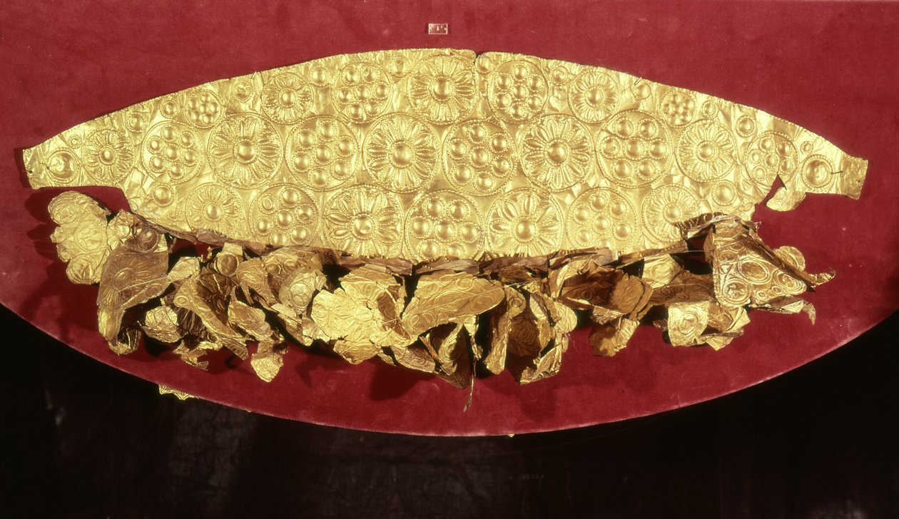 Tiara uit een graf, Upper Circle door Mycenaean Mycenaean