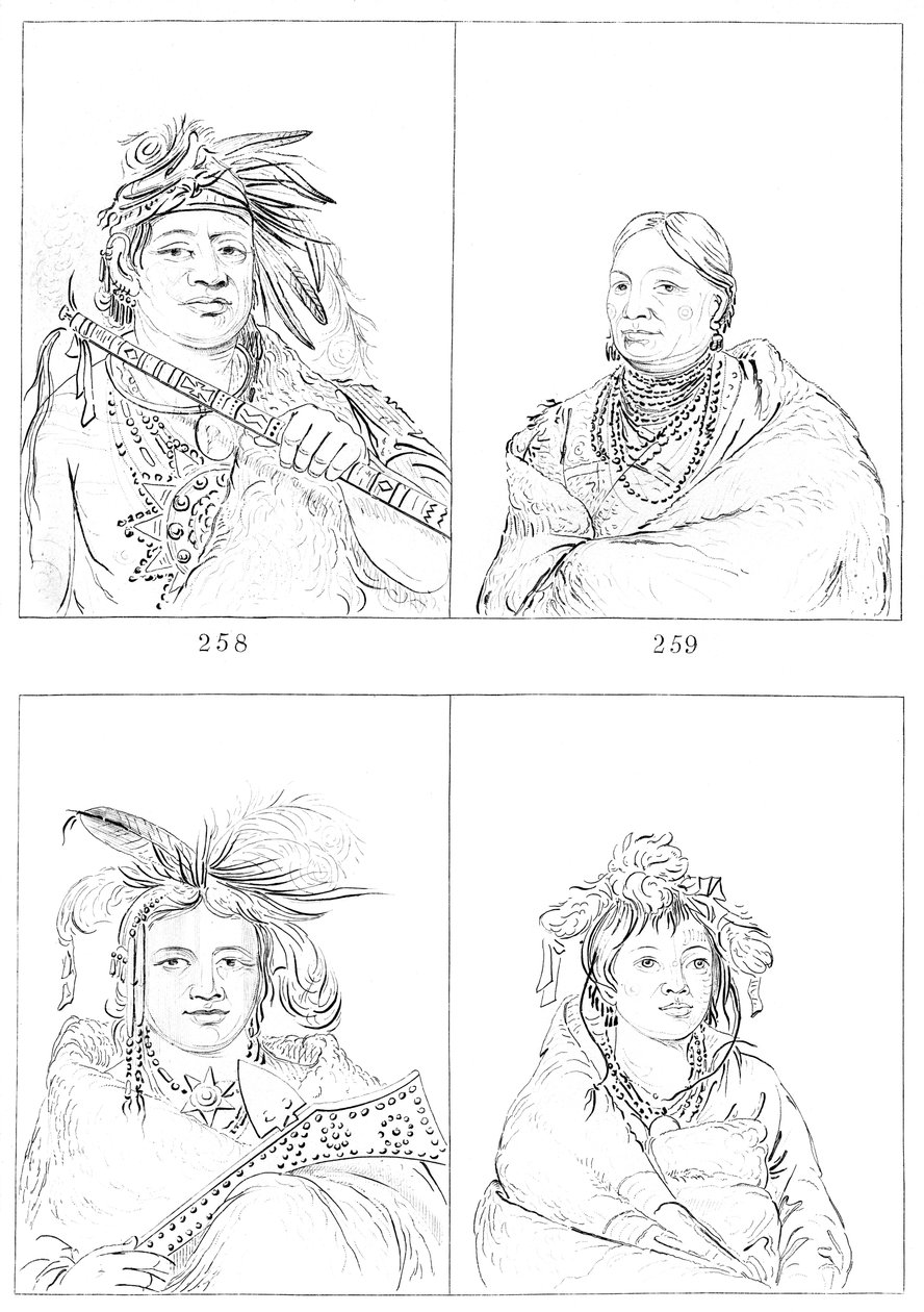 Menominees, 1841 door Myers and Co