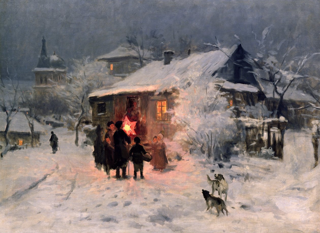 Het Kerstlied in Oekraïne door Mykola Kornylijowytsch Pymonenko