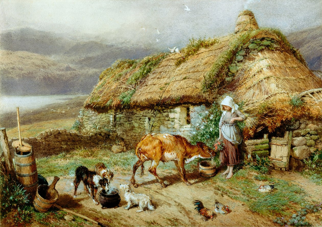 Een Highland Bothy door Myles Birket Foster