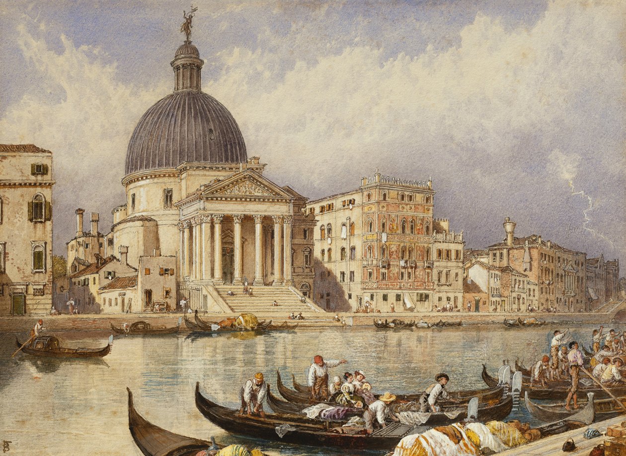 De kerk van San Simone en San Guida door Myles Birket Foster