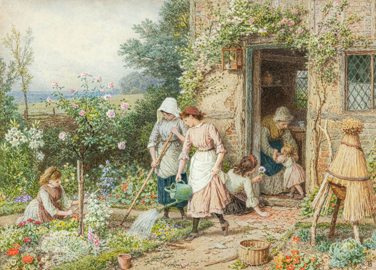 De Kleine Tuiniers door Myles Birket Foster