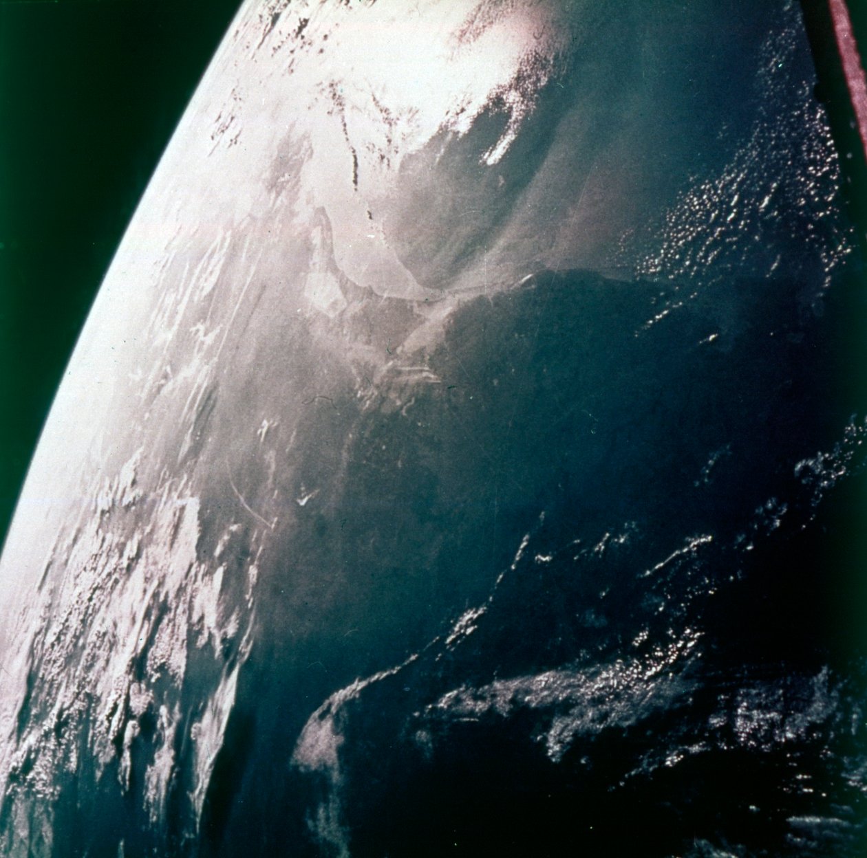 Aarde vanuit de ruimte - de Golfkust, Houston en Galveston Bay, VS, ca. 1980s door NASA Images