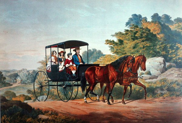 Leven op het platteland: De ochtendrit door Currier and Ives