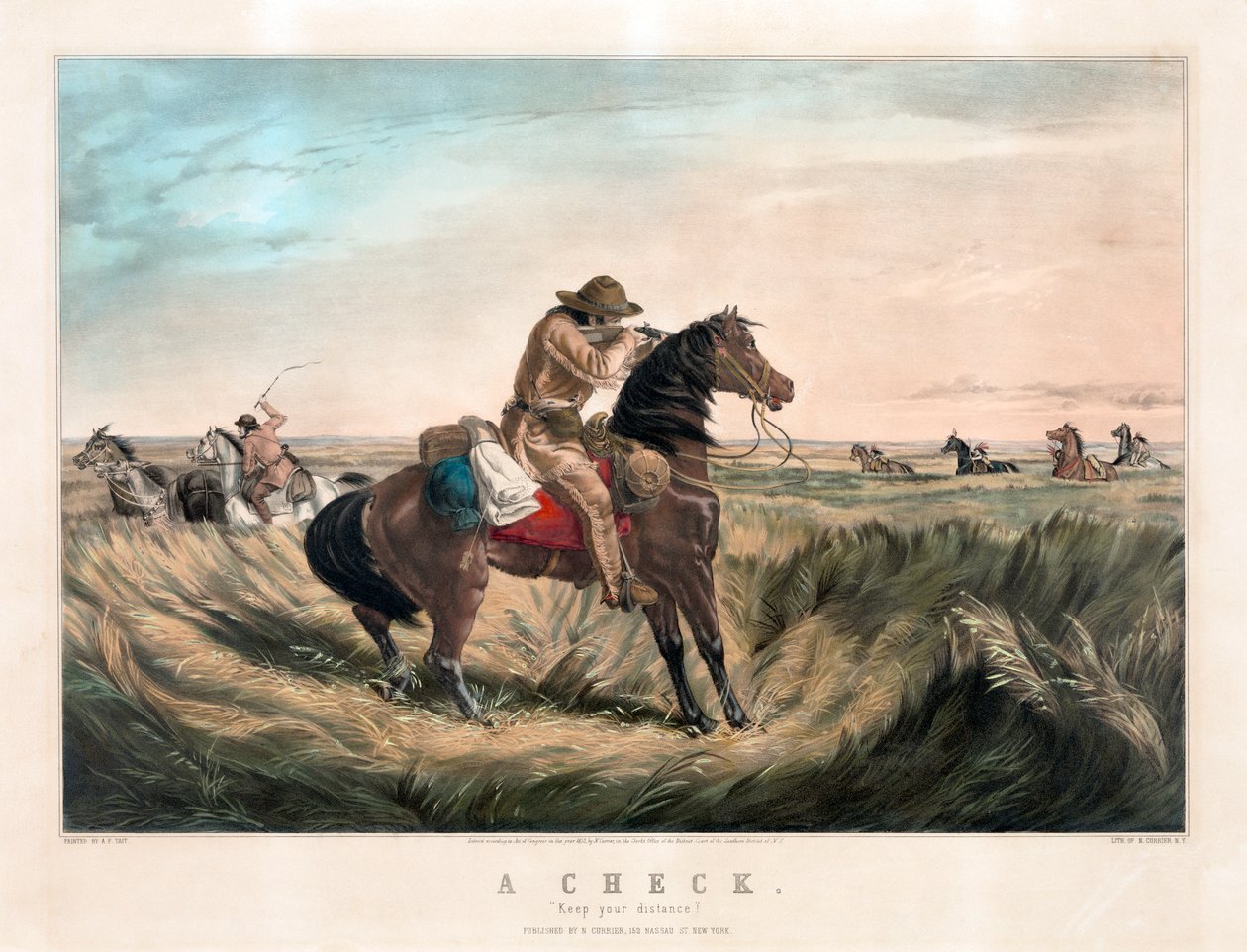 Oude West Scherpschutter door Currier & Ives door Currier and Ives
