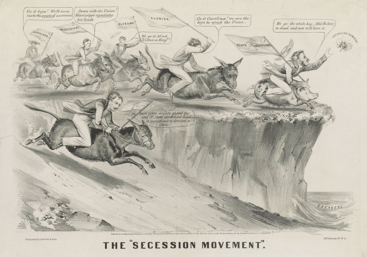 De afscheidingsbeweging door Currier and Ives