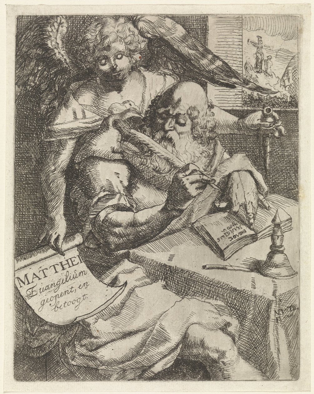 Matteüs de evangelist door N. van Til