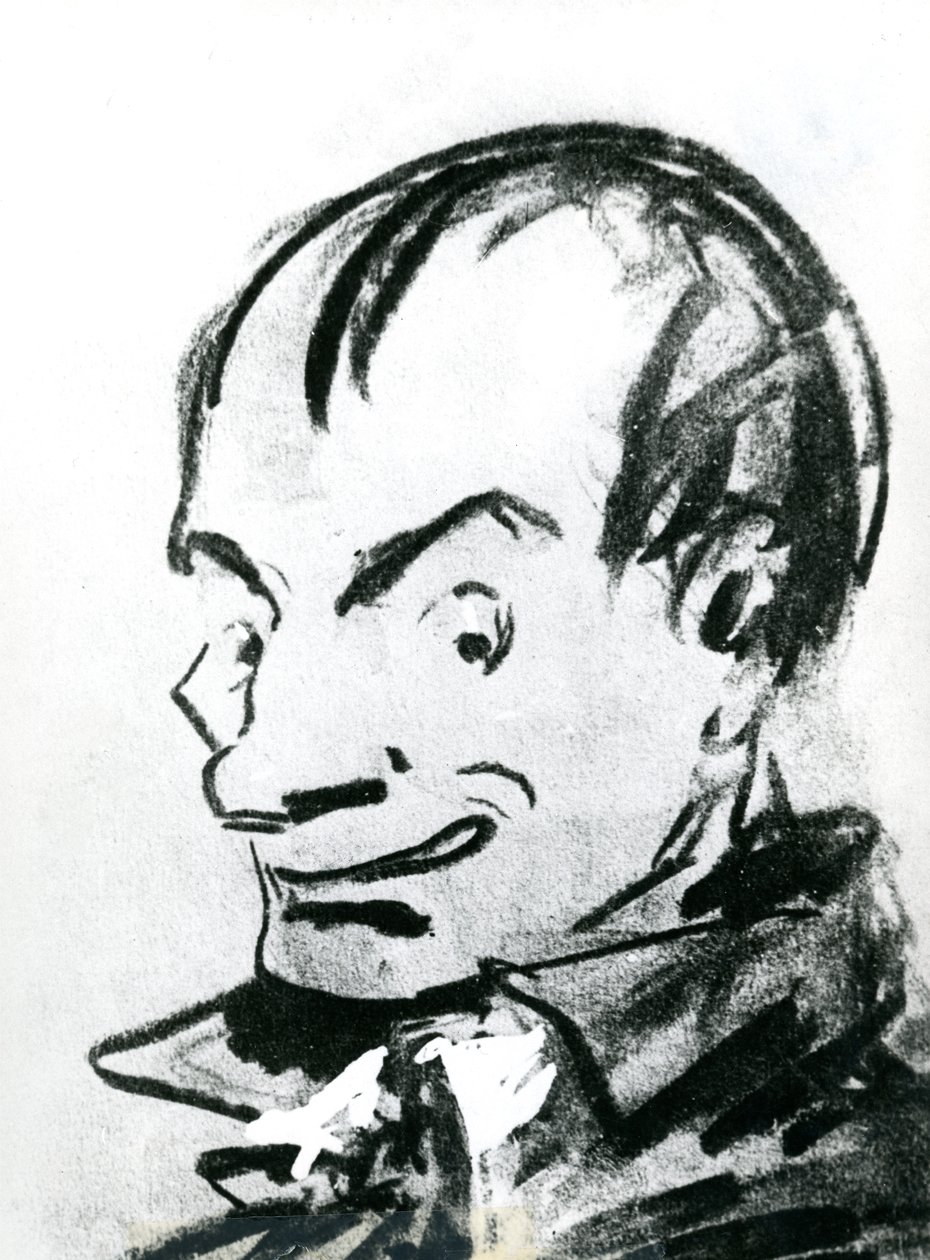 Karikatuur van Charles Baudelaire (1821-67) door Nadar