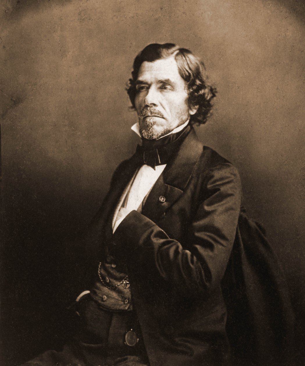 Portret van Eugene Delacroix, schilder 1798-1863 (foto) door Nadar