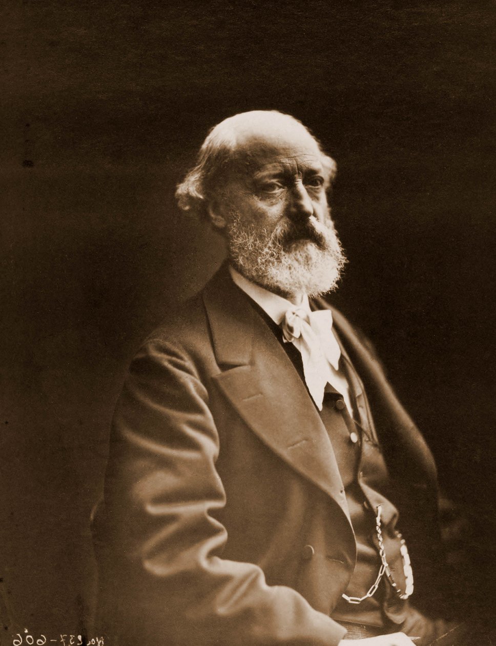 Portret van Eugene Viollet-le-Duc, architect en aquarellist door Nadar