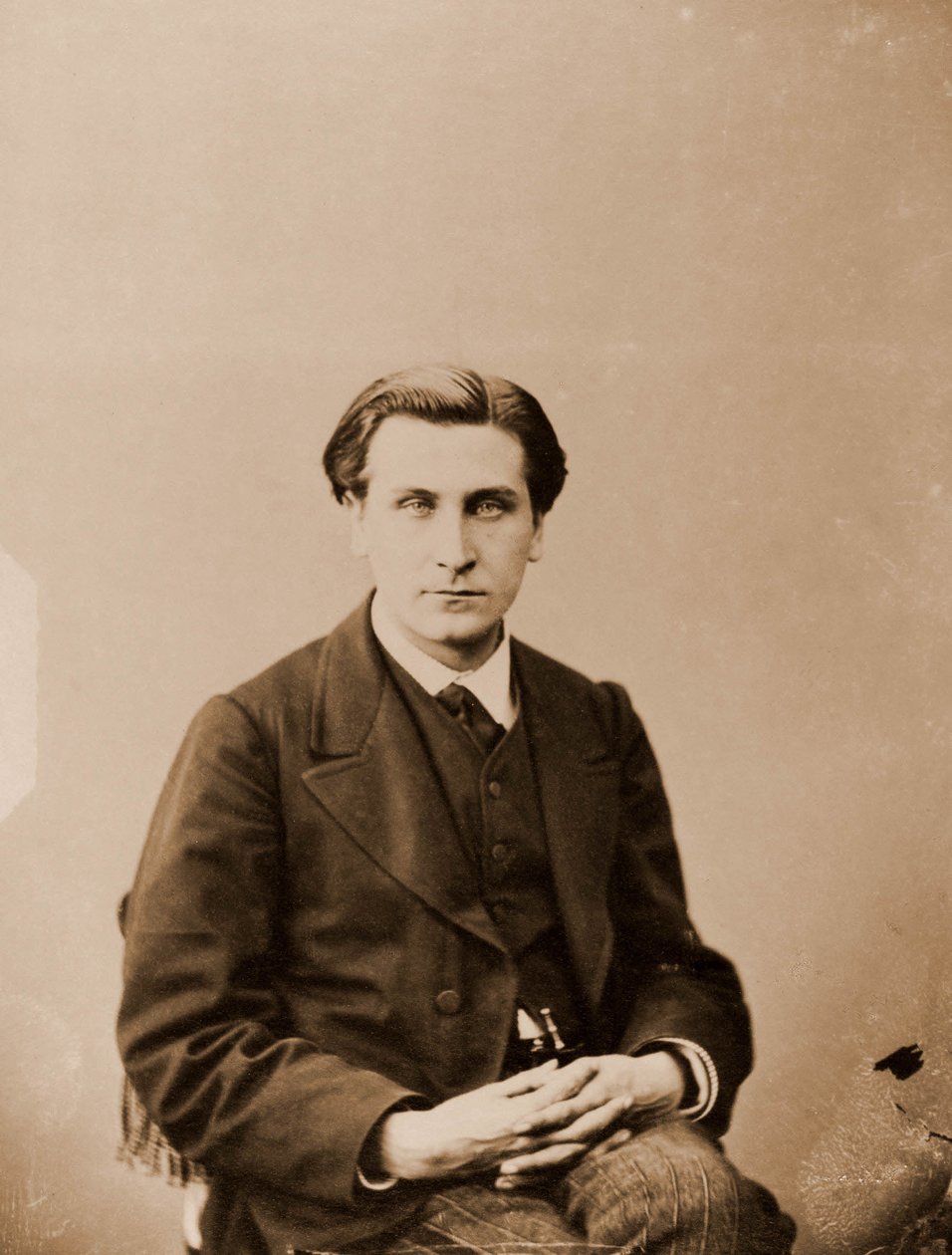 Portret van François Coppée, dichter 1842-1908 (foto) door Nadar