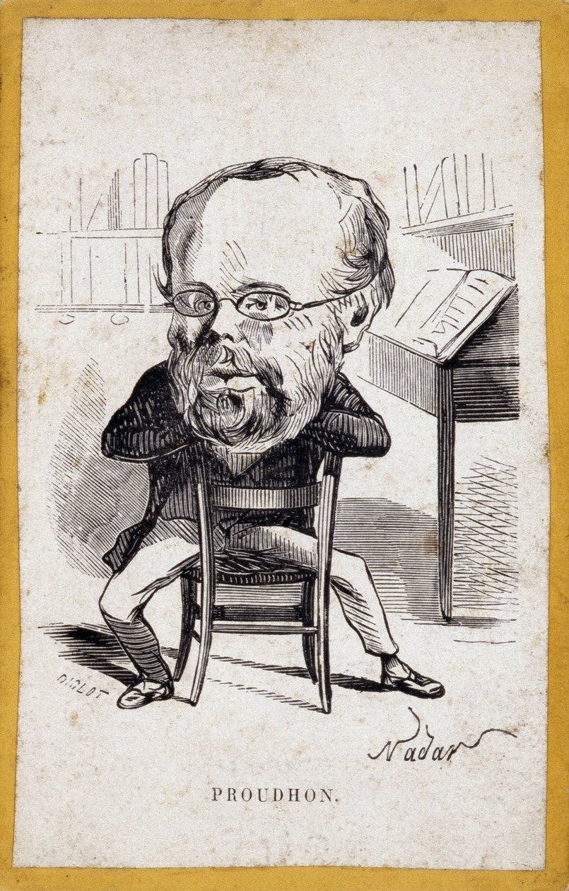 Portretten-karikaturen door Pierre-Joseph Proudhon door Nadar