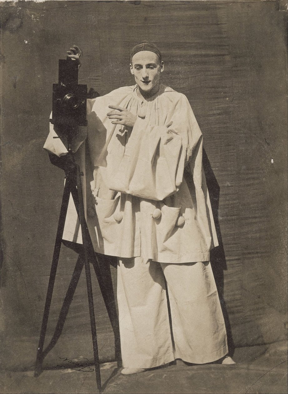 Pierrot photographe ook bekend als Le Mime Deburau met een camera door Nadar