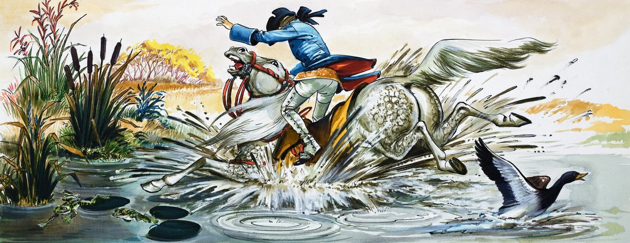 De wonderbaarlijke avonturen van Baron van Munchausen (gouache op papier) door Nadir Quinto