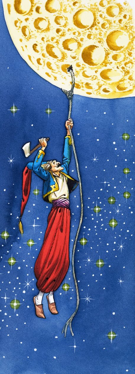 De wonderbaarlijke avonturen van Baron van Munchausen (gouache op papier) door Nadir Quinto