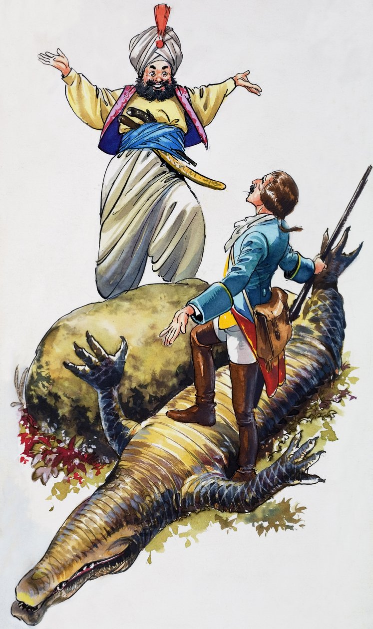 De wonderbaarlijke avonturen van Baron van Munchausen (gouache op papier) door Nadir Quinto