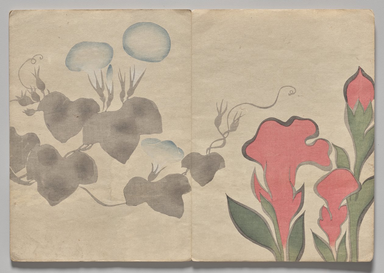 Scène uit Het Kōrin Prentenboek (Deel 1) door Nakamura Hochu