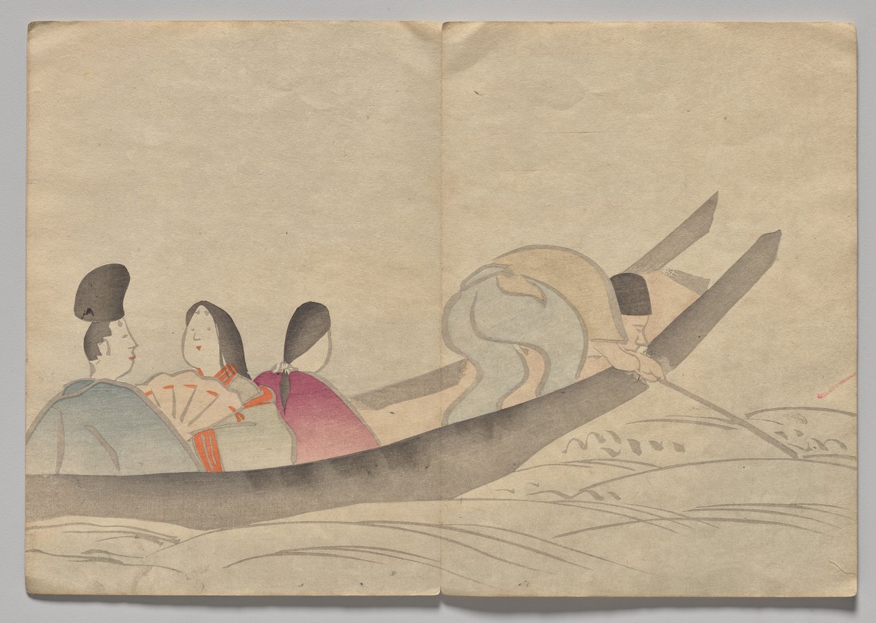 Scène uit Het Kōrin Prentenboek (Deel 2) door Nakamura Hochu
