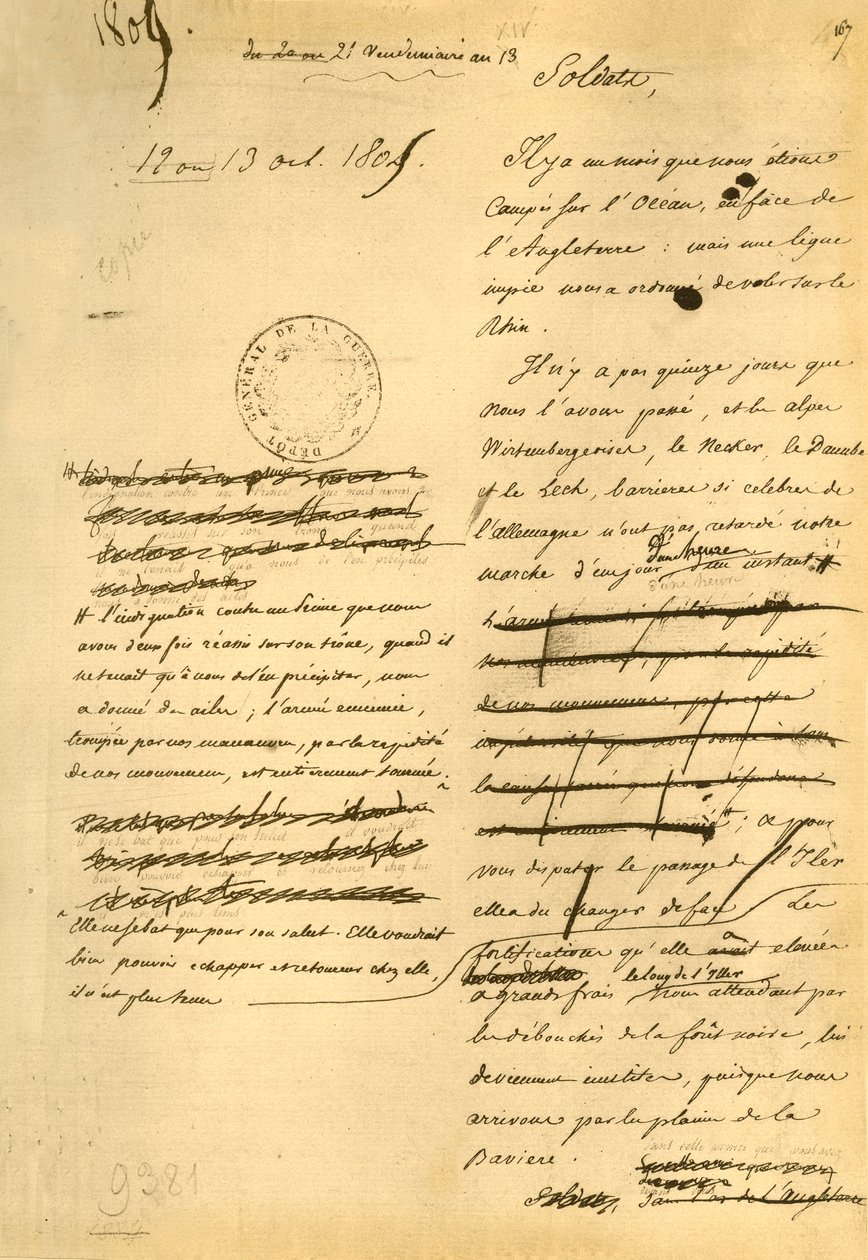 Proclamatie aan het leger, 13 oktober 1805, 1921 door Napoleon Bonaparte I