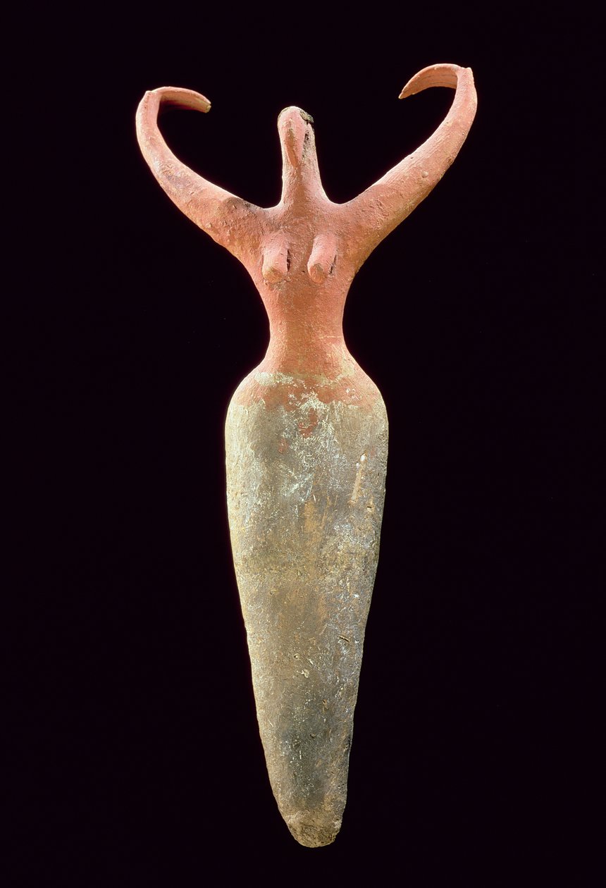 Vrouwelijk beeldje, uit El Mamariya, c.3600-3500 v.Chr. door Naqada I Period Egyptian
