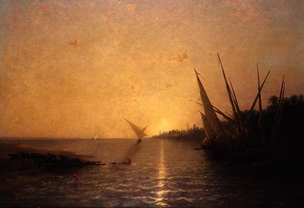 Aan de Nijl door Narcisse Berchere