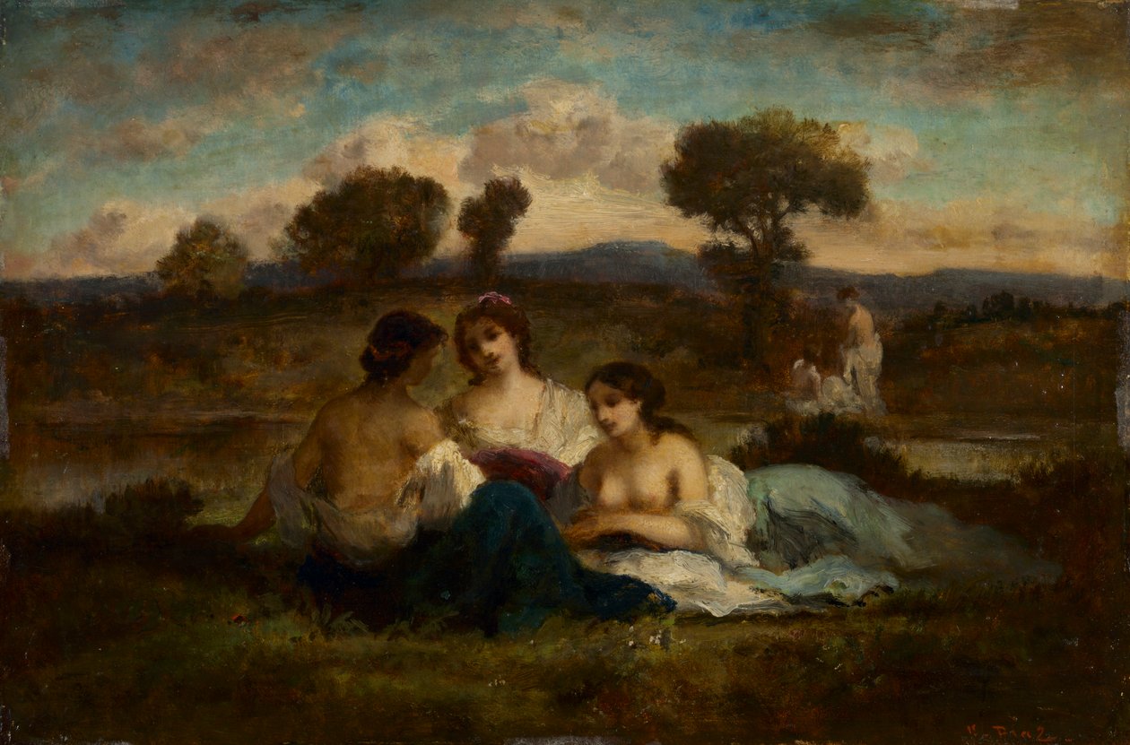 De baders (na 1847) door Narcisse Diaz de la Pena