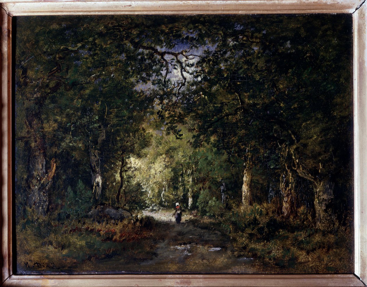 De weg onder het bos door Narcisse Virgile Diaz de la Peña