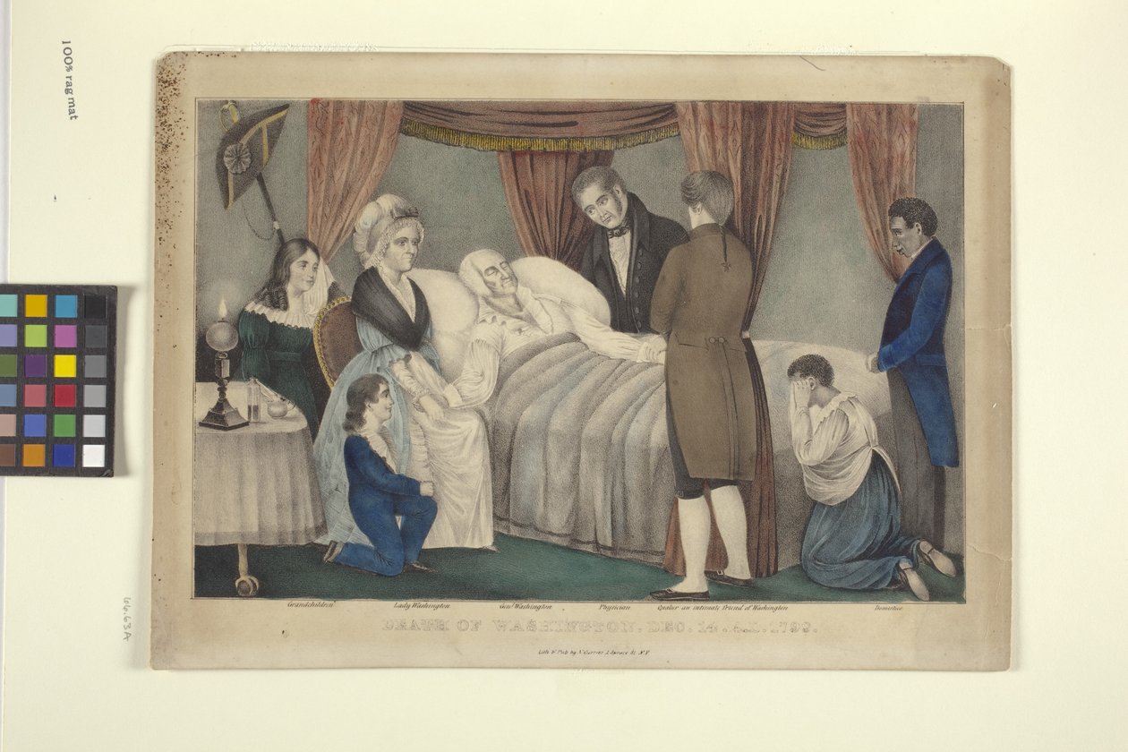 De dood van Washington door Nathaniel Currier