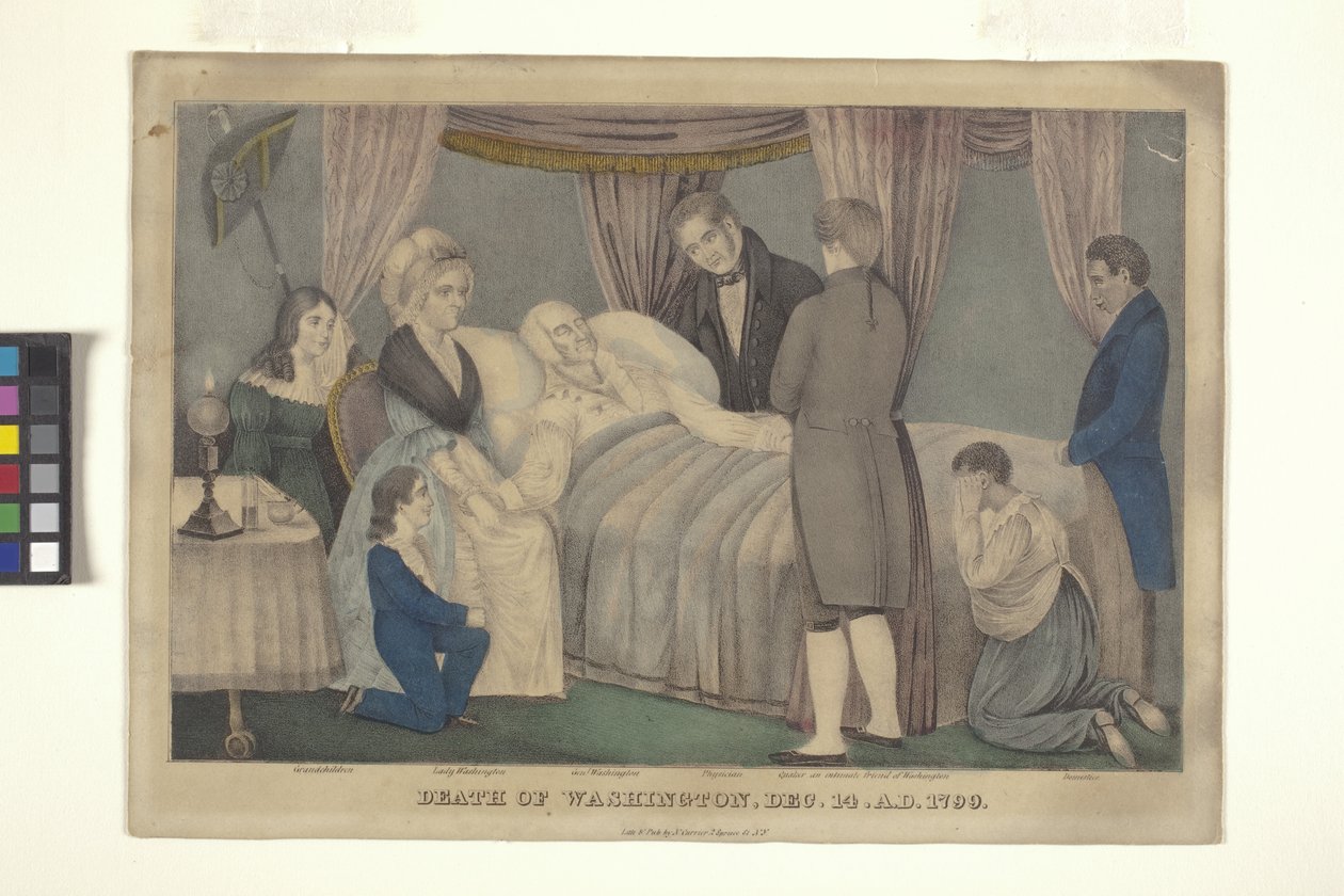 De dood van Washington door Nathaniel Currier