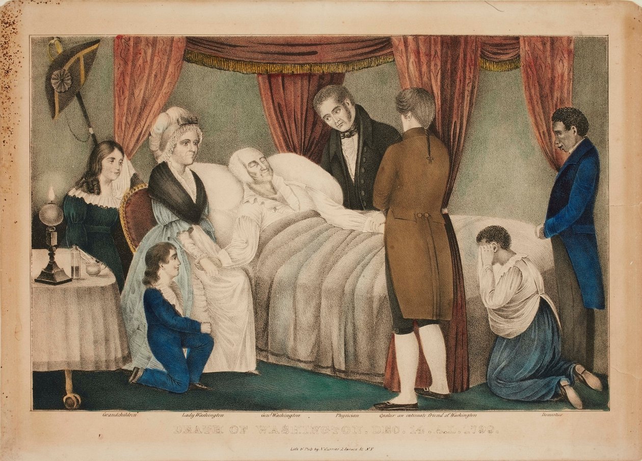 De dood van Washington door Nathaniel Currier