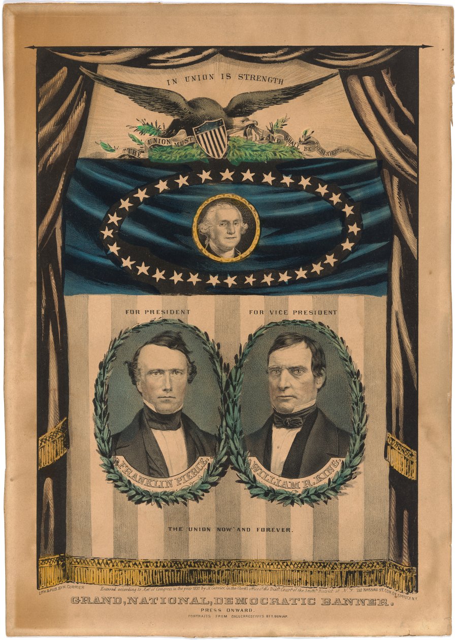 Franklin Pierce en William R. King door Nathaniel Currier