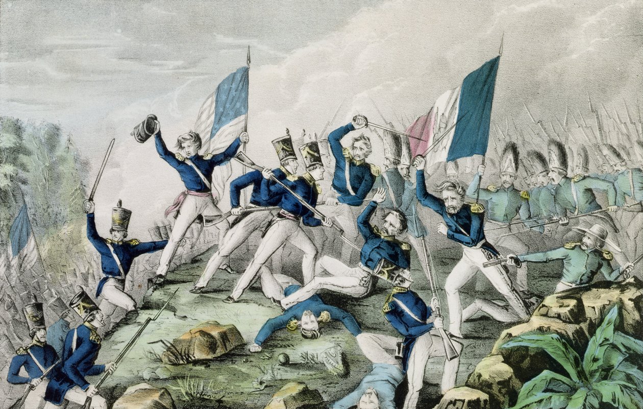 Bestorming van de Hoogten van Cerro Gordo, 1847 door Nathaniel Currier