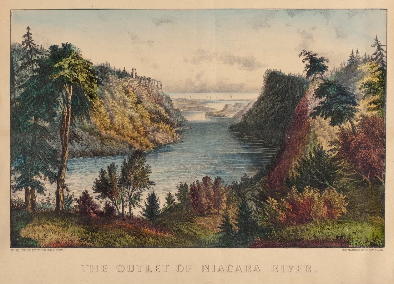 De monding van de Niagara-rivier door Nathaniel Currier