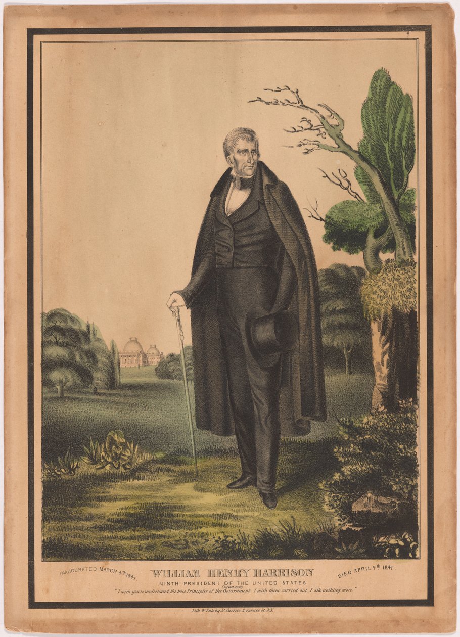 William Henry Harrison door Nathaniel Currier