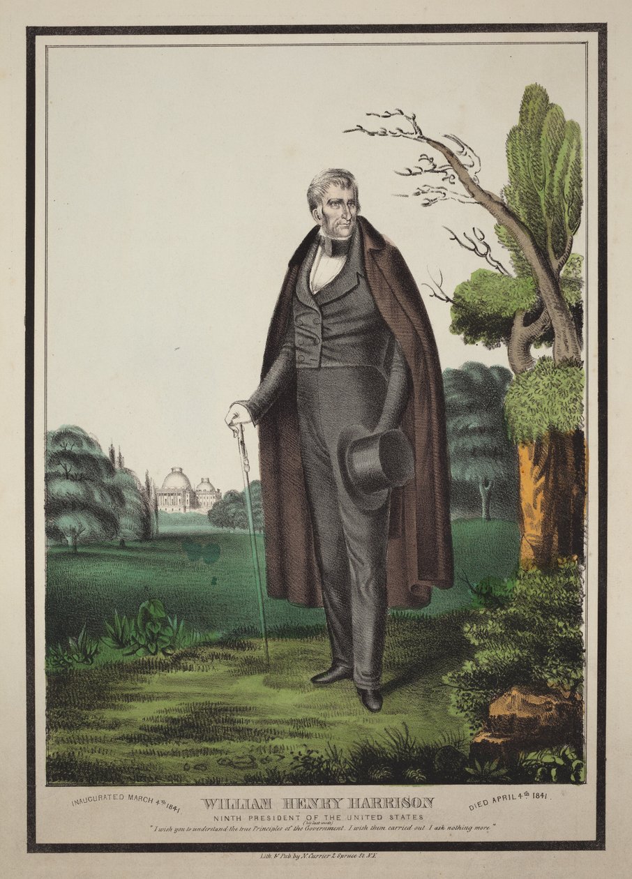 William Henry Harrison: negende president van de Verenigde Staten door Nathaniel Currier