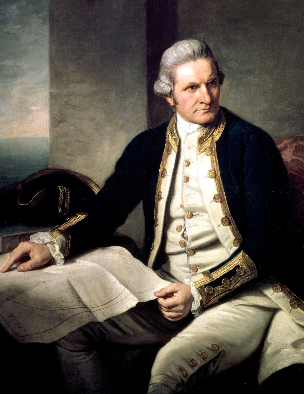 James Cook, Engelse ontdekkingsreiziger, navigator en hydrograaf door Nathaniel Dance Holland