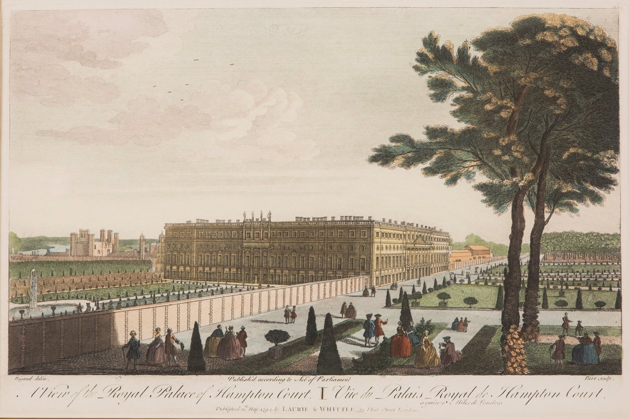 Het koninklijk paleis van Hampton Court door Nathaniel Parr