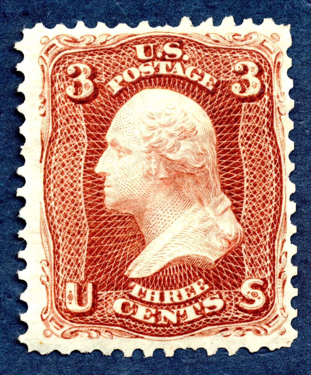 3c Washington heruitgave enkel door National Bank Note Company