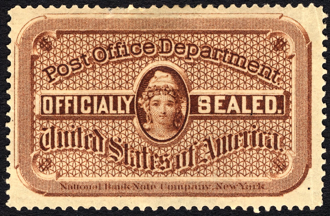Postzegel door National Bank Note Company