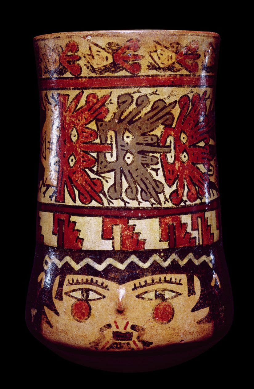 Cilindrische pot, Late Nazca-stijl door Nazca Culture