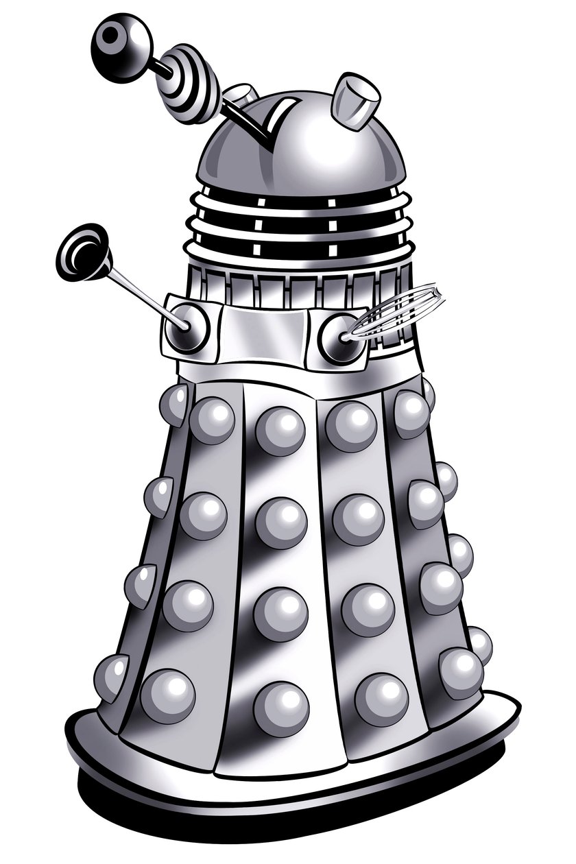 Dalek - cartoonillustratie door Neale Osborne