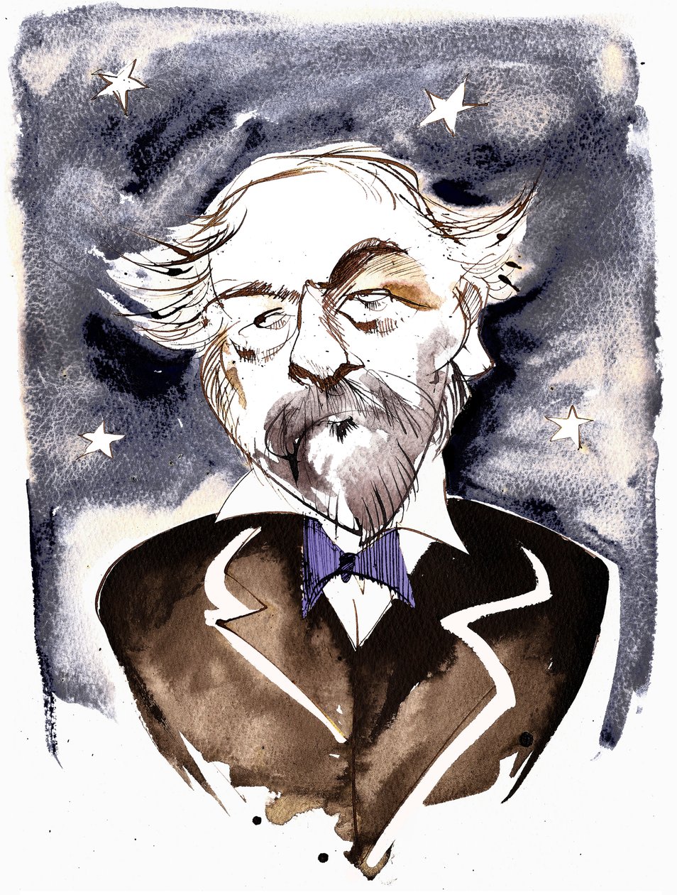 Emmanuel Chabrier - Franse componist en pianist (1841 - 1894); karikatuur met l