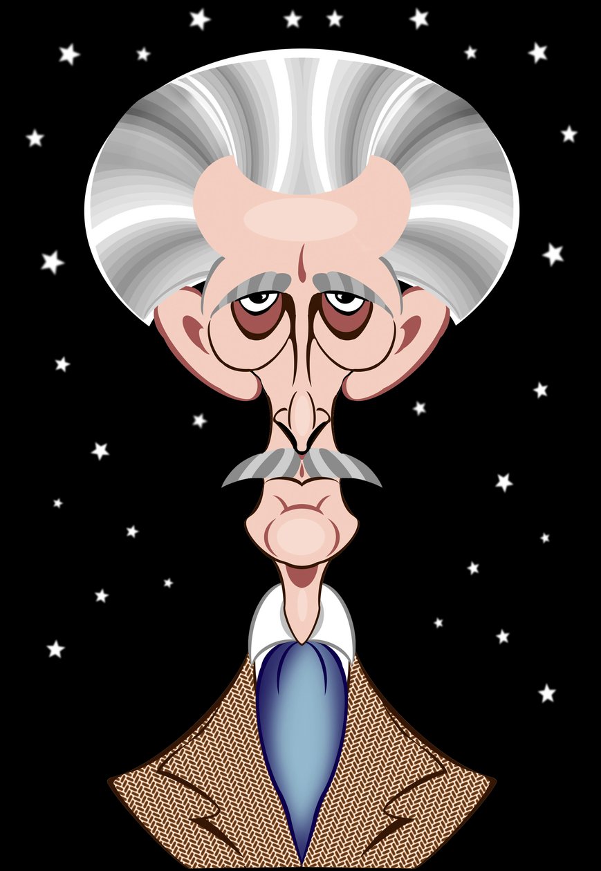 Peter Cushing als Doctor Who - karikatuur door Neale Osborne