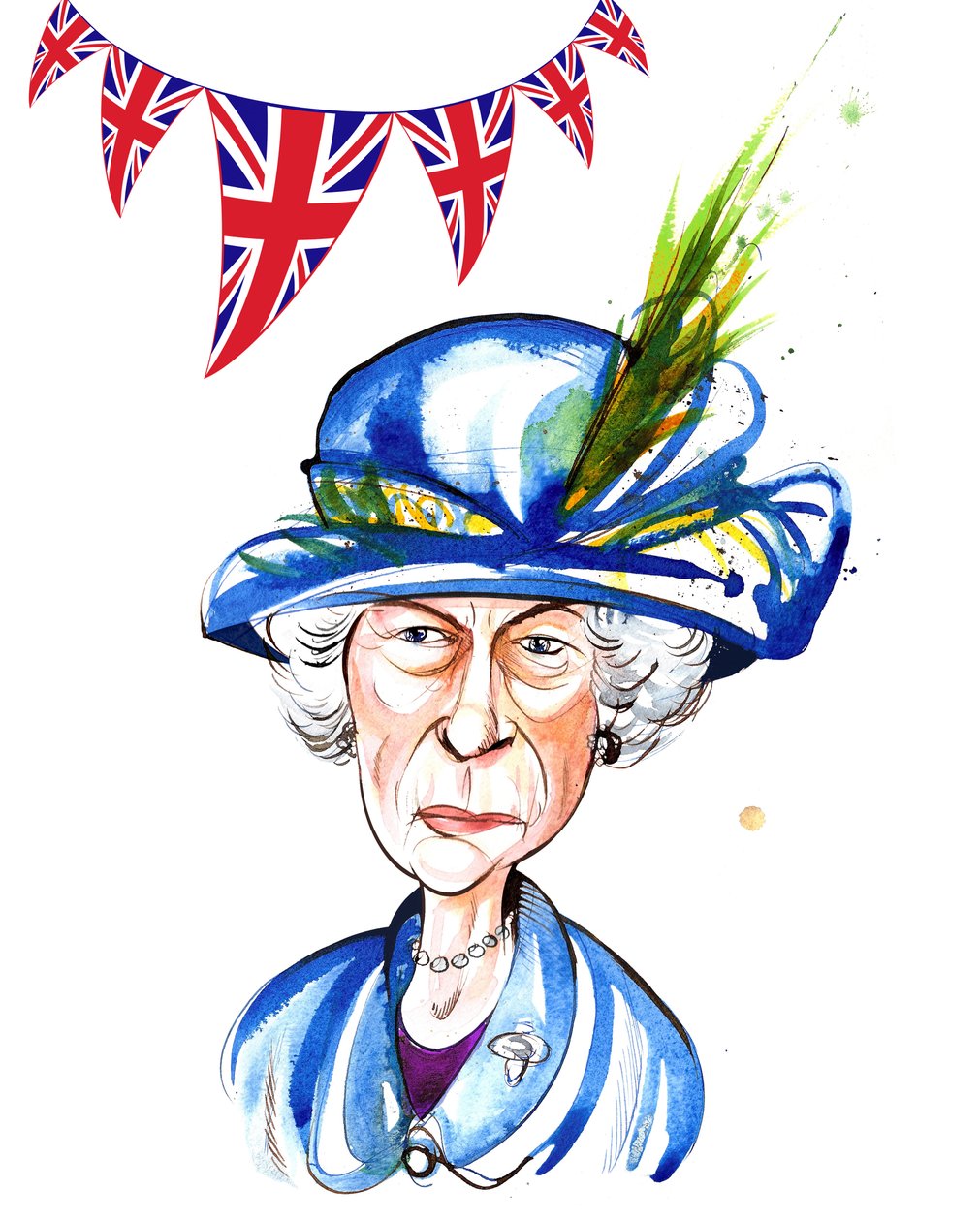 Koningin Elizabeth II 2012, door Neale Osborne door Neale Osborne
